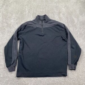 Bauer Men's 1/4 Zip Up Pullover Sweatshirt Long Sleeves Size L Black Charcoal